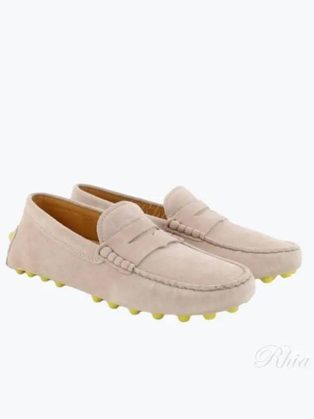 Gommino Bubble Suede Driving Shoes Beige - TOD'S - BALAAN 2