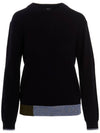 solid crew neck knit top navy - THEORY - BALAAN.