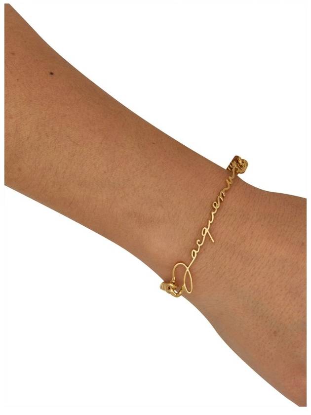 Logo Chain Link Bracelet Gold - JACQUEMUS - BALAAN 7