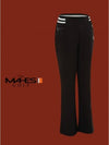 pants leather color matching brushed boot cut pants GPW8134 - MAHES - BALAAN 1