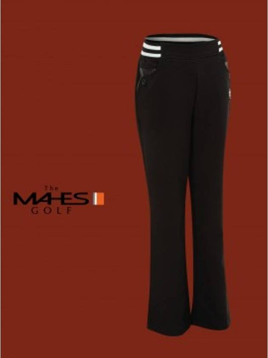 pants leather color matching brushed boot cut pants GPW8134 - MAHES - BALAAN 1