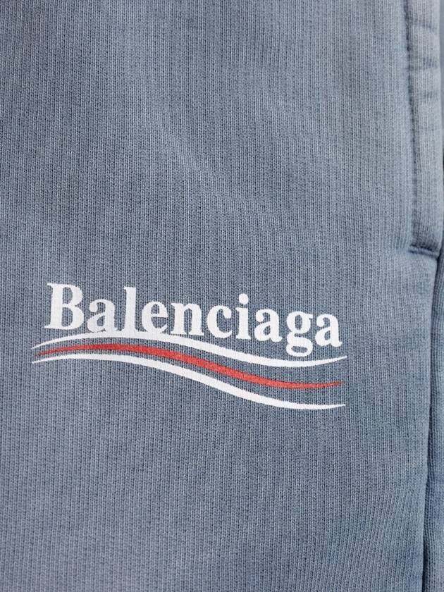 Political Campaign Sweat Shorts Blue - BALENCIAGA - BALAAN 3