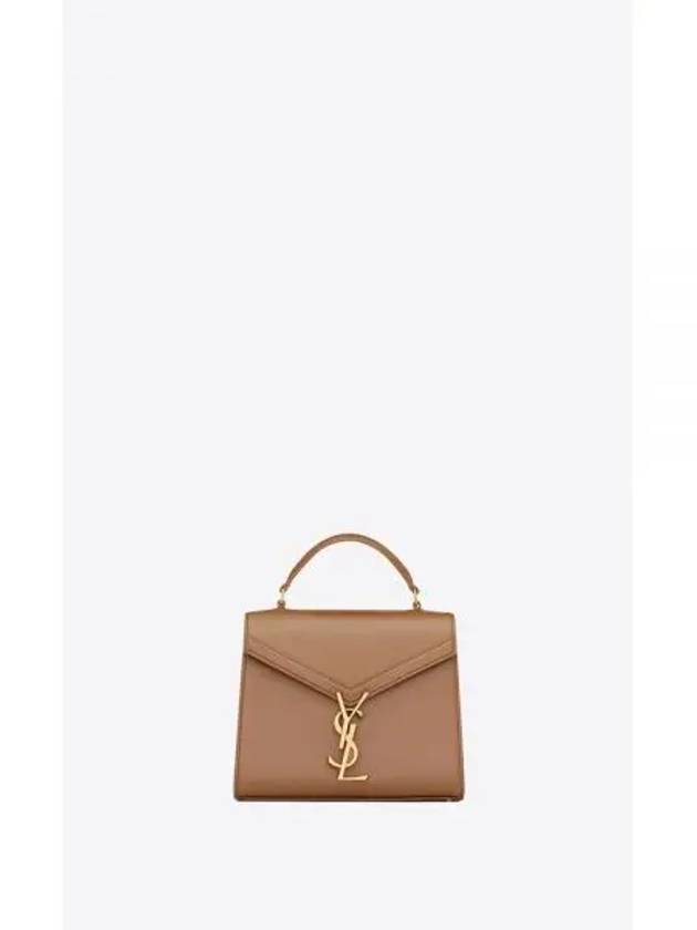 Box Cassandre Mini Top Leather Tote Bag Brown - SAINT LAURENT - BALAAN 2