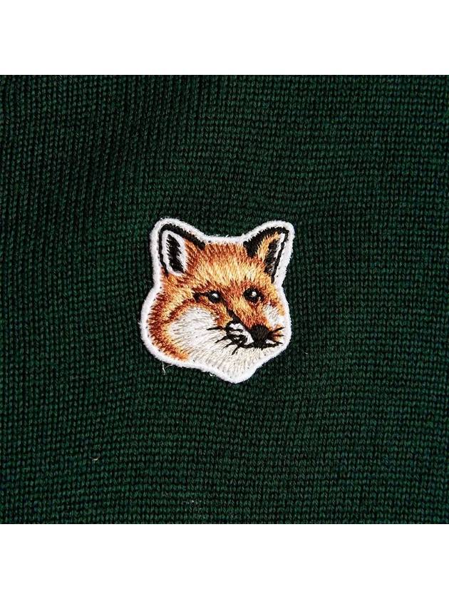 Fox Head Patch Classic Wool Cardigan Deep Green - MAISON KITSUNE - BALAAN 5