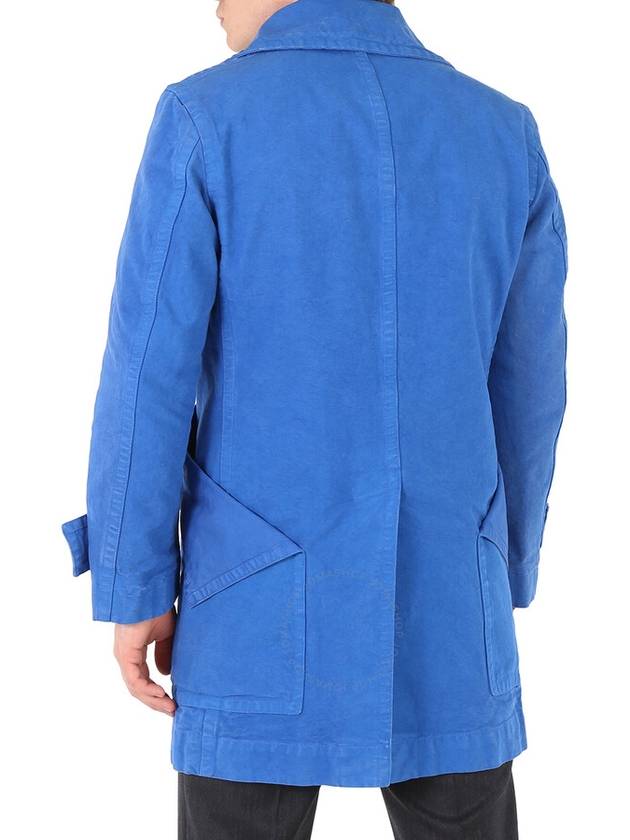 Burberry Men's Warm Royal Blue Double-Breasted Cotton Peacoat, Brand Size 46 (US Size 36) - BURBERRY - BALAAN 3