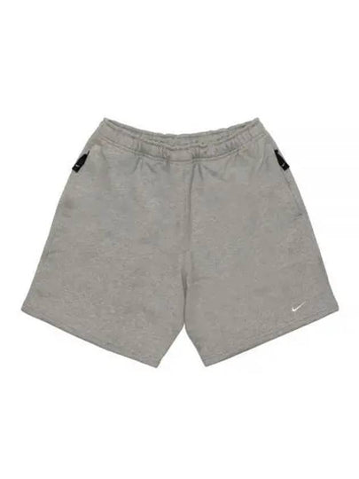 NRG Solo Swoosh Fleece Shorts Grey - NIKE - BALAAN 2