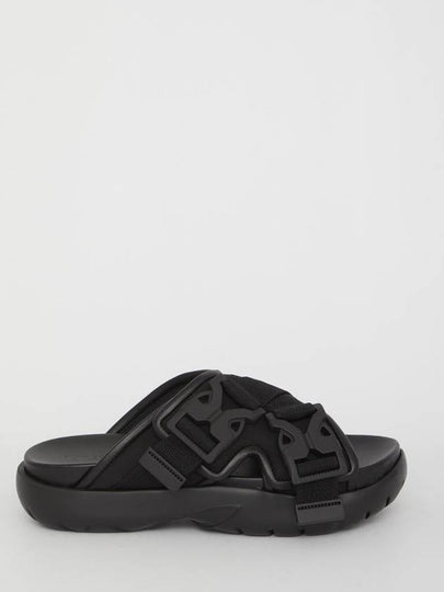 Snap Buckle Fastening Platform Slippers Black - BOTTEGA VENETA - BALAAN 2