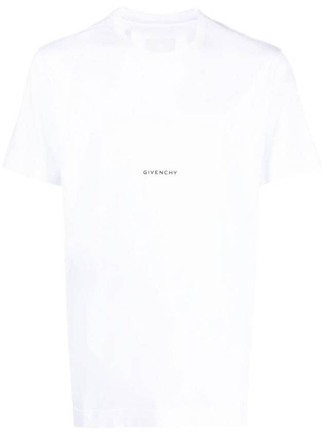 Logo Print Short Sleeve T-Shirt White - GIVENCHY - BALAAN 9