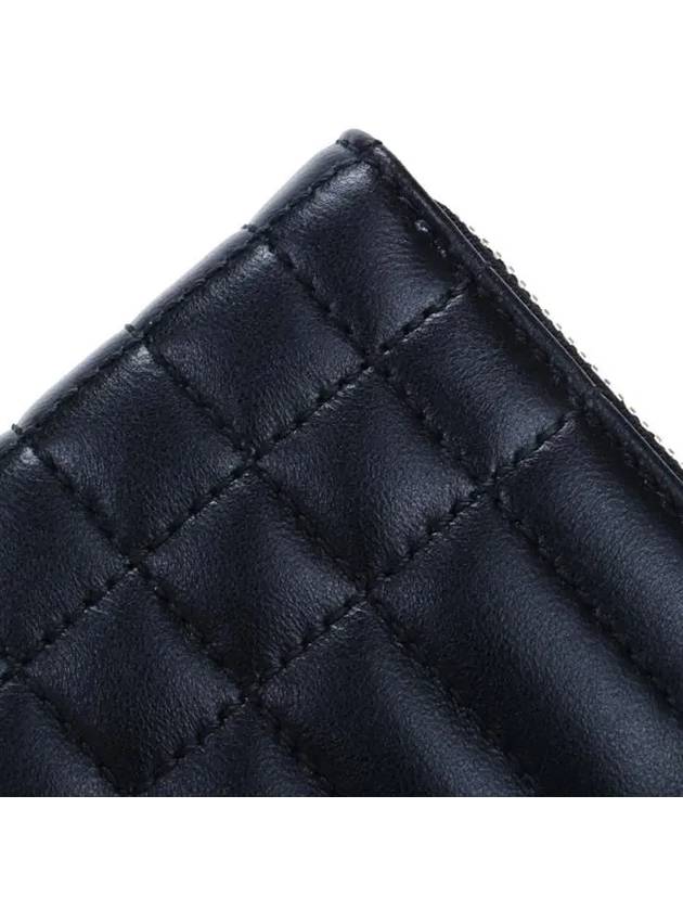 Lola Zipper Quilted Leather Half Wallet Black - BURBERRY - BALAAN 9