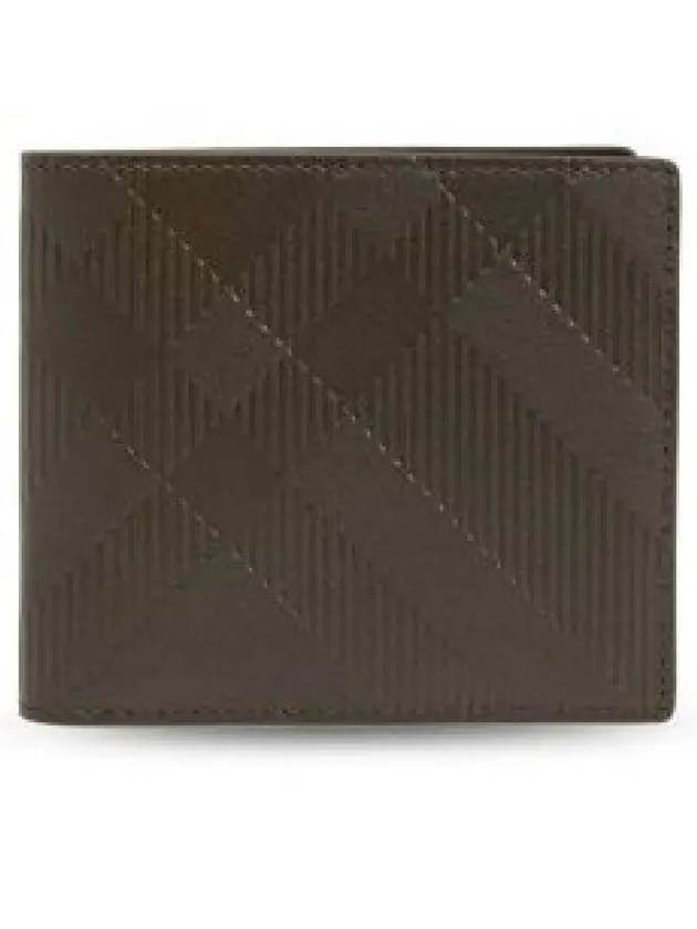 Check Foldable Half Wallet Green - BURBERRY - BALAAN 2