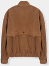 Suede High Neck Jacket Camel - KINETO - BALAAN 4