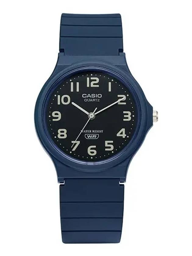 Silicone Analog Watch Black Navy - CASIO - BALAAN 2