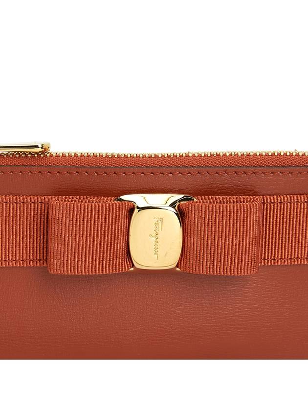 New Vara Bow Zipper Card Wallet Red - SALVATORE FERRAGAMO - BALAAN 6