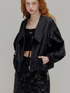 Shining collar nylon jacket black - OPENING SUNSHINE - BALAAN 5