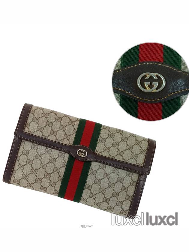 GG PVC three stripe vintage clutch bag - GUCCI - BALAAN 10