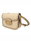 Horsebit 1955 Canvas Small Shoulder Bag White Beige - GUCCI - BALAAN 3