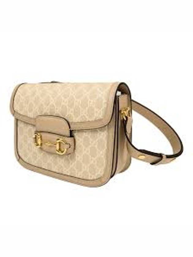 Horsebit 1955 Canvas Small Shoulder Bag White Beige - GUCCI - BALAAN 3