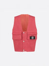 x Stone Island Cotton Blend Satin Vest Red - DIOR - BALAAN 2