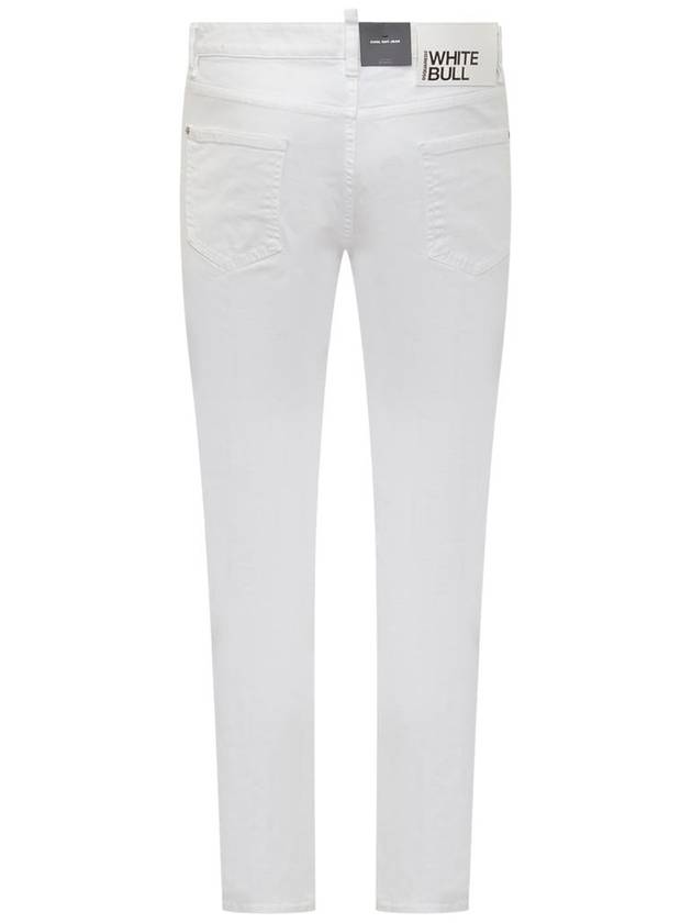 24 ss Stretch Cotton Pants WITH Leather Logo Patch S74LB1492S39781100 B0650979920 - DSQUARED2 - BALAAN 3