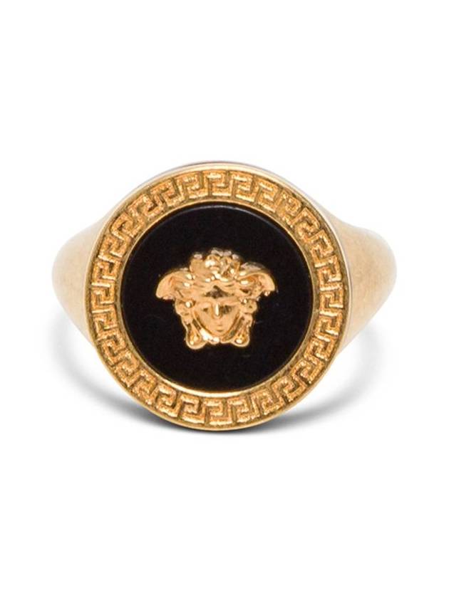 Men's Enamel Medusa Ring Gold - VERSACE - BALAAN 3