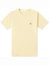 Fox Head Patch Classic Short Sleeve T-Shirt Yellow - MAISON KITSUNE - BALAAN 1