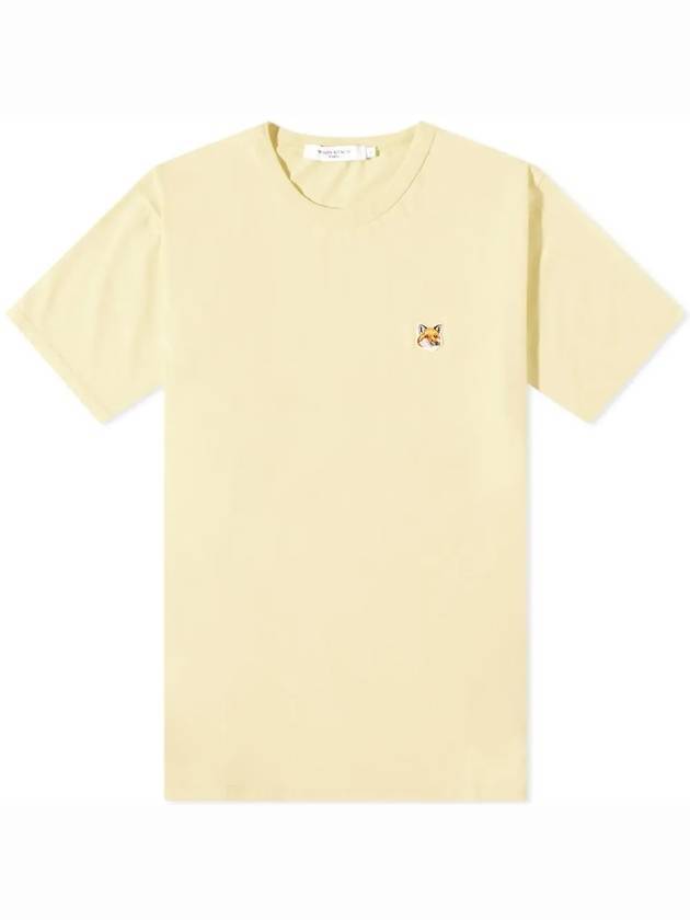 Fox Head Patch Classic Short Sleeve T-Shirt Yellow - MAISON KITSUNE - BALAAN 1