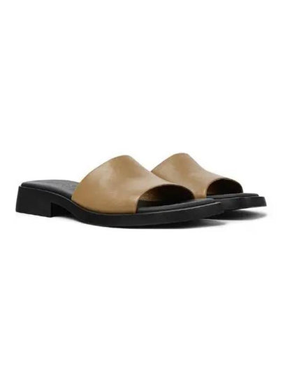 Dana Slide Leather Slippers Brown - CAMPER - BALAAN 2