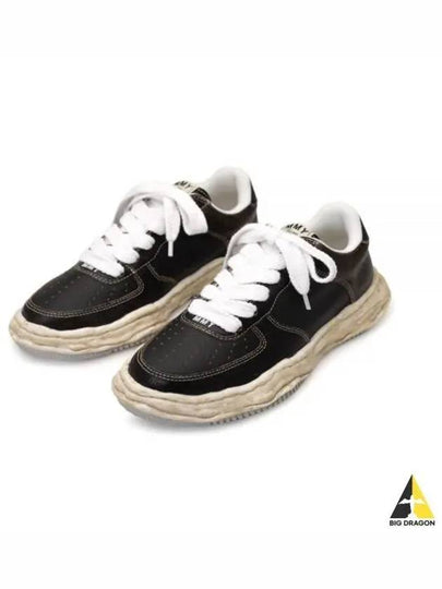 Wayne Leather Low Top Sneakers Black - MIHARA YASUHIRO - BALAAN 2