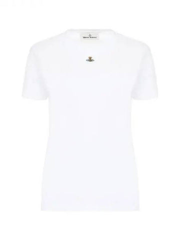 Vivienne Westwood ORB logo embroidered cotton t shirt 271683 - VIVIENNE WESTWOOD - BALAAN 1