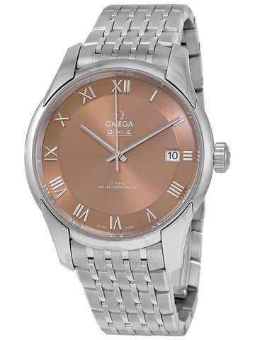 Omega De Ville Hour Vision Automatic Chronometer Bronze Dial Men's Watch 433.10.41.21.10.001 - OMEGA - BALAAN 1