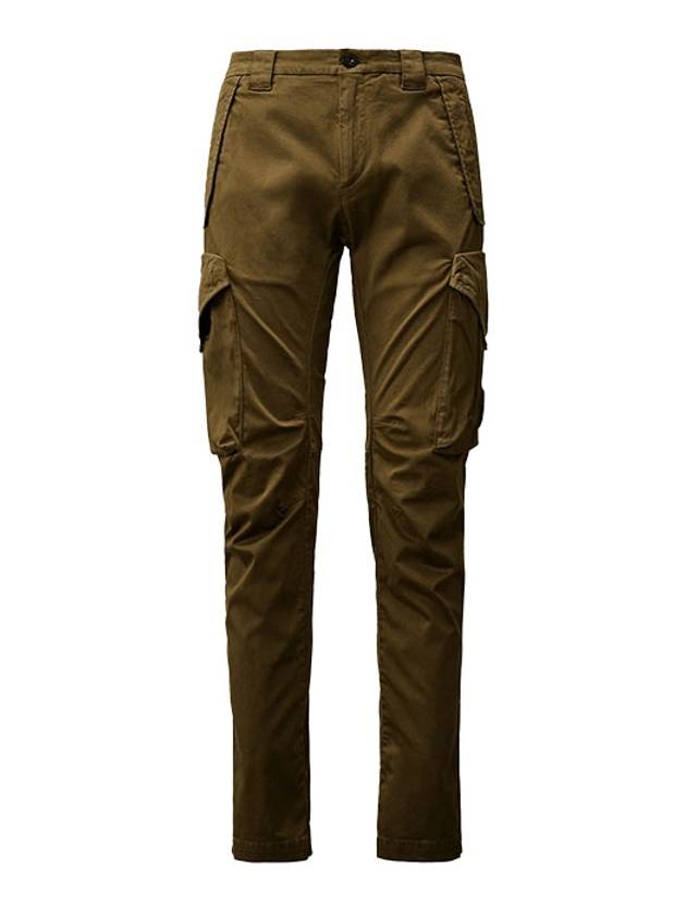 Stretch Satin Utility Cargo Lens Straight Pants Ivy Green - CP COMPANY - BALAAN 3