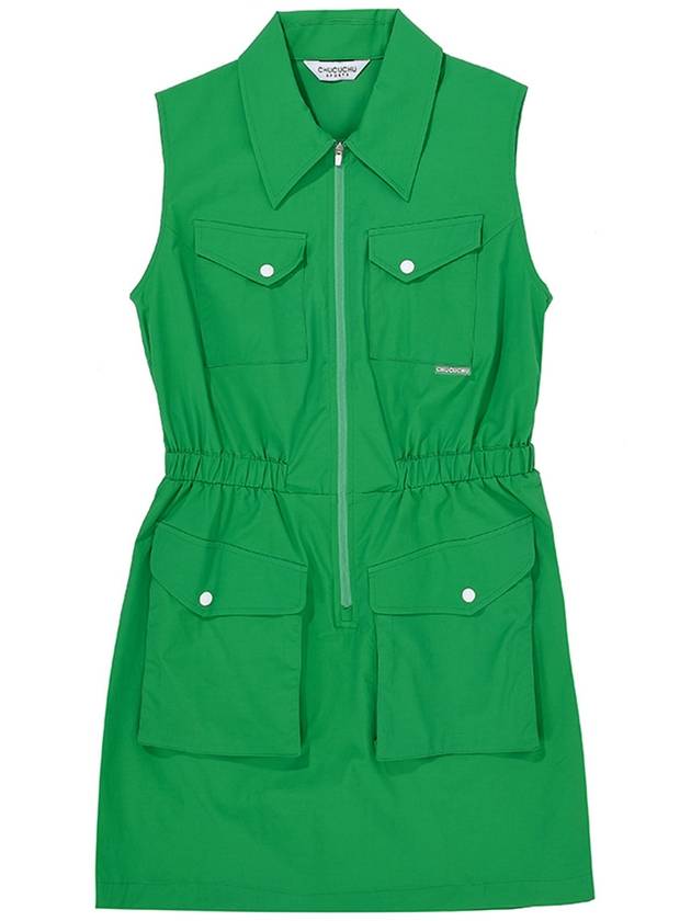 C23MOP002W Zip-up Pocket One Piece Green - CHUCUCHU - BALAAN 1