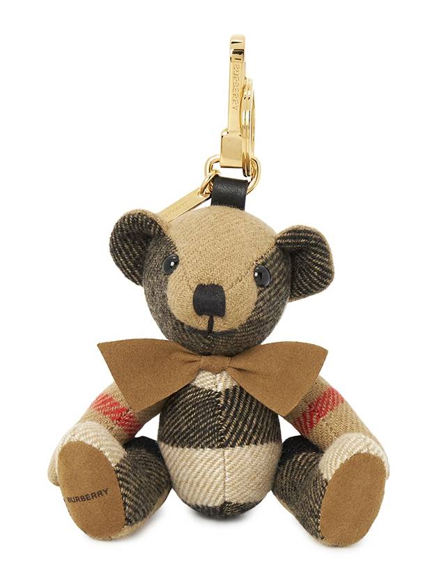 Checked Bear Keychain Beige - BURBERRY - BALAAN 5