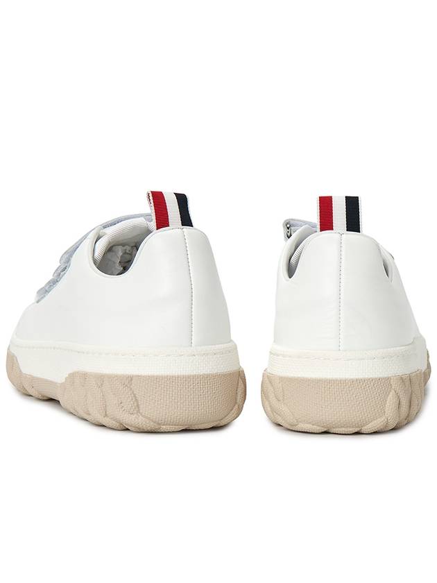 Vitello Calf Court Low Top Sneakers White - THOM BROWNE - BALAAN 7