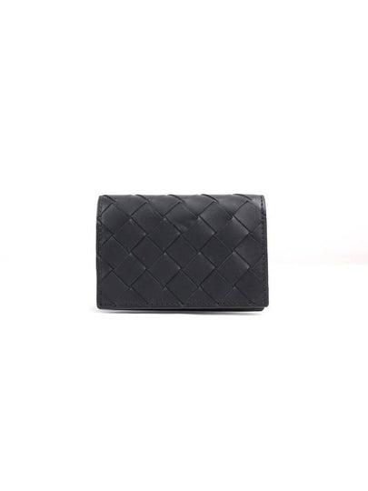 Intrecciato Folding Card Wallet Black - BOTTEGA VENETA - BALAAN 2