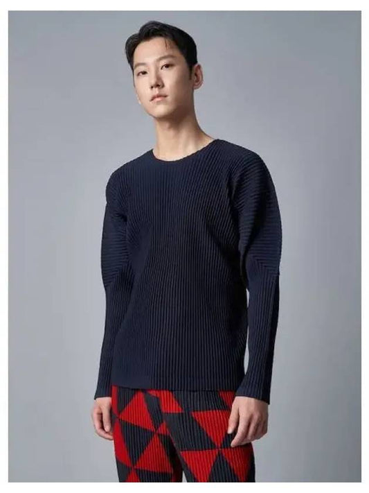 Basic long sleeve t shirt navy domestic product GM0023092683317 - ISSEY MIYAKE - BALAAN 1