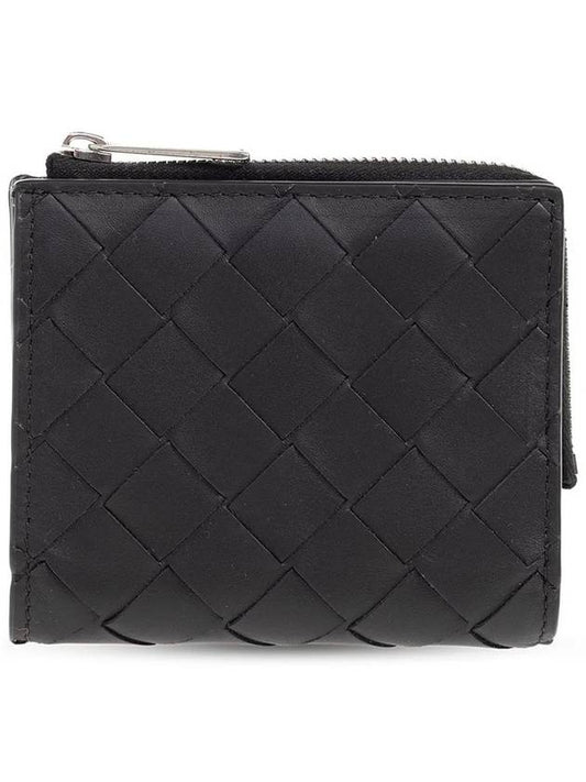 A Moon Intrecciato Zipper Fold Wallet 775546 - BOTTEGA VENETA - BALAAN 1