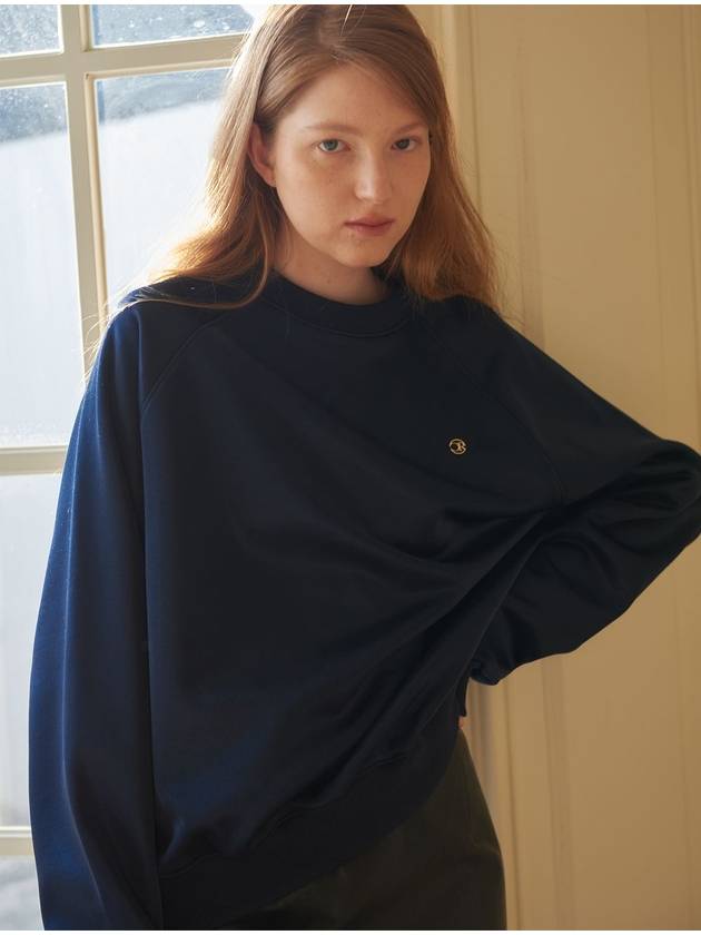 Glossy Logo Ring Sweat Shirts Navy - CORCA - BALAAN 1