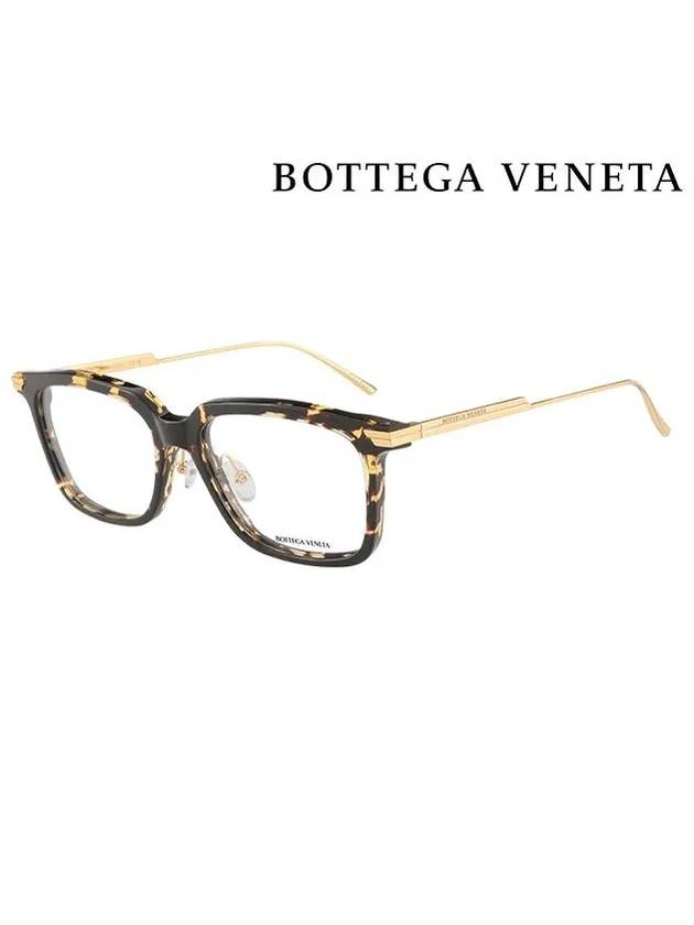 Eyewear Square Acetate Eyeglasses Gold Havana - BOTTEGA VENETA - BALAAN 2