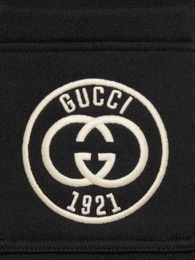 Cotton Jersey Track Pants Black - GUCCI - BALAAN 6