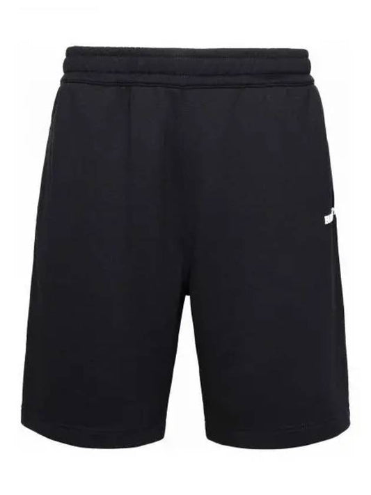 Logo Print Cotton Track Shorts Black - BURBERRY - BALAAN 2