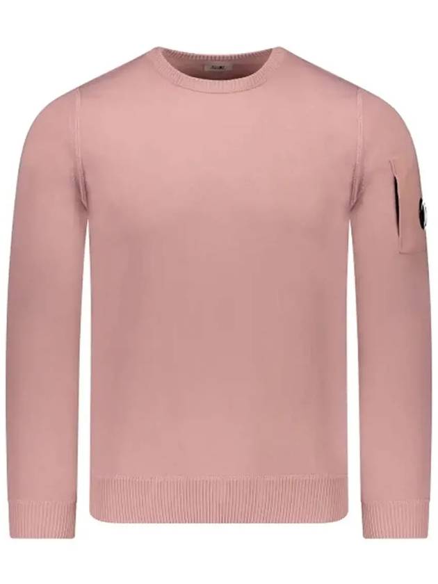 Lens Wappen Cotton Knit Top Pale Mauve - CP COMPANY - BALAAN 3