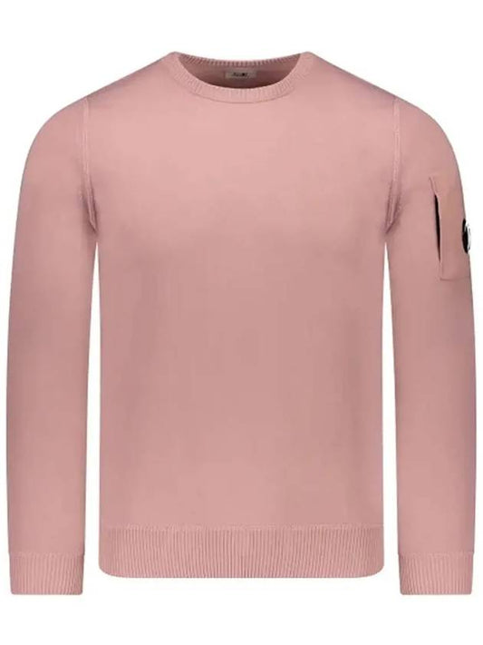 Lens Wappen Cotton Knit Top Pale Mauve - CP COMPANY - BALAAN 2