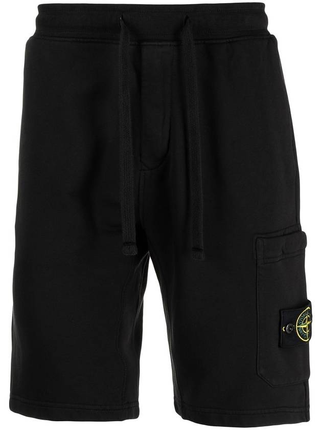 Wappen Patch Pocket Drawstring Shorts White - STONE ISLAND - BALAAN 2