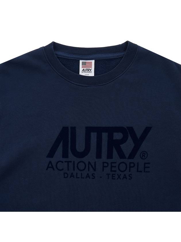 Logo Action People Sweatshirt Blue - AUTRY - BALAAN 4