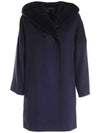 FABIAN wool hooded coat navy 60161813 - MAX MARA - BALAAN 1