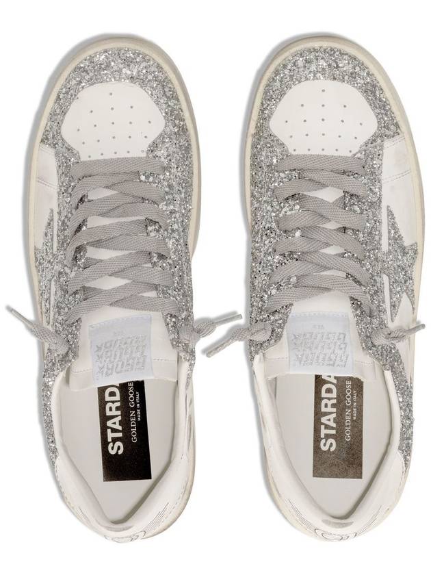 Stardan Glitter Low Top Sneakers Silver - GOLDEN GOOSE - BALAAN 9