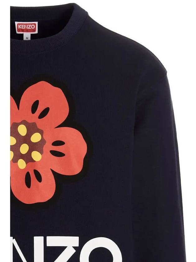 Men's Boke Flower Print Sweatshirt Blue - KENZO - BALAAN 5