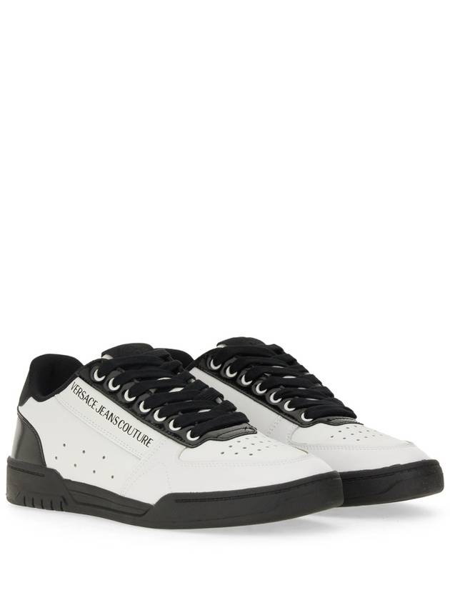 Jeans Couture Brooklyn Low Top Sneakers White Black - VERSACE - BALAAN 4