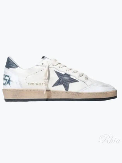 Ballstar Dusty Blue Tab Low Top Sneakers White - GOLDEN GOOSE - BALAAN 2